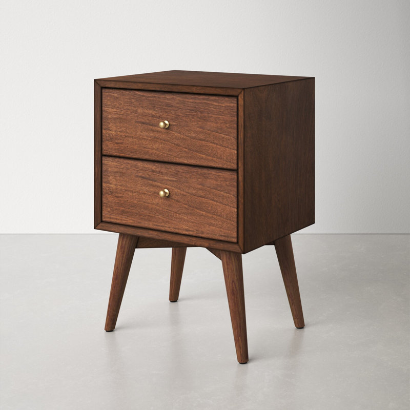 AllModern Williams 2 Drawer Solid + Manufactured Wood Nightstand
